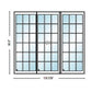 PELLA LIFESTYLE SERIES CONTEMPORARY 3 PANEL OXO 108" X 95.5" ADVANCED LOW-E INSULATING TEMPERED ARGON FILL GLASS ASSEMBLED SLIDING/GLIDING PATIO DOOR GRILLES/SCREEN OPTIONS