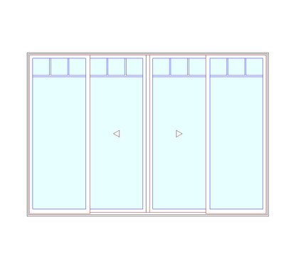 MARVIN ELEVATE 12'0" X 8'0" WOOD INTERIOR ULTREX FIBERGLASS EXTERIOR SLIDING CLEAR TEMPERED LOW-E2 WITH ARGON GLASS 4 PANEL PATIO DOOR GRILLES/SCREEN OPTIONS