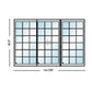 PELLA LIFESTYLE SERIES CONTEMPORARY 3 PANEL OXO 144" X 95.5" ADVANCED LOW-E INSULATING TEMPERED ARGON FILL GLASS ASSEMBLED SLIDING/GLIDING PATIO DOOR GRILLES/SCREEN OPTIONS