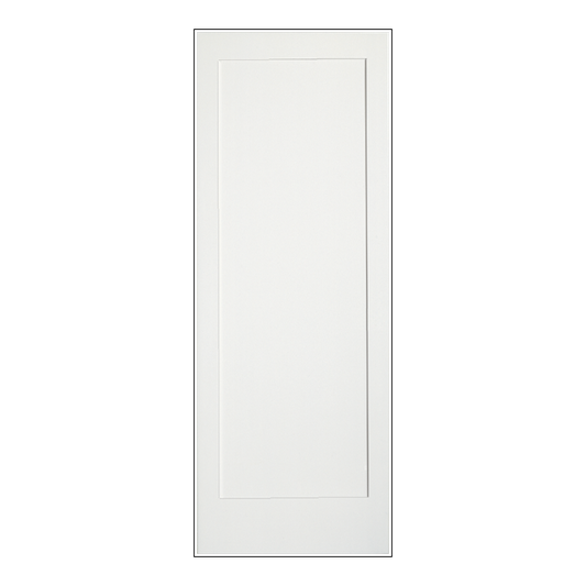 REEB 6'8 X 1-3/8 OR 1-3/4 1 PANEL PRIMED FLAT OVOLO STICKING INTERIOR DOOR PR8020