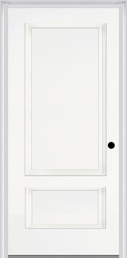 MMI 2 PANEL 3'0" X 6'8" FIBERGLASS SMOOTH EXTERIOR PREHUNG DOOR 110