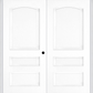 MMI TWIN/DOUBLE 3 PANEL 6'0" X 6'8" FIBERGLASS SMOOTH EXTERIOR PREHUNG DOOR 31