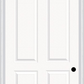 MMI 6 PANEL 3'0" X 8'0" FIBERGLASS SMOOTH FINGER JOINTED PRIMED EXTERIOR PREHUNG DOOR 21