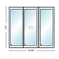 PELLA LIFESTYLE SERIES CONTEMPORARY 3 PANEL OXO 90" X 81.5" ADVANCED LOW-E INSULATING TEMPERED ARGON FILL GLASS ASSEMBLED SLIDING/GLIDING PATIO DOOR GRILLES/SCREEN OPTIONS
