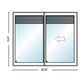 PELLA 95.25" X 79.5" LIFESTYLE SERIES CONTEMPORARY 2 PANEL HINGED GLASS WITH MANUAL BLINDS/SHADES ADVANCED LOW-E INSULATING TEMPERED ARGON FILL GLASS ASSEMBLED SLIDING/GLIDING PATIO DOOR SCREEN OPTION