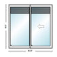 PELLA 95.25" X 95.5" LIFESTYLE SERIES CONTEMPORARY 2 PANEL HINGED GLASS WITH MANUAL BLINDS/SHADES ADVANCED LOW-E INSULATING TEMPERED ARGON FILL GLASS ASSEMBLED SLIDING/GLIDING PATIO DOOR SCREEN OPTION