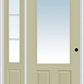 MMI 3/4 LITE 2 PANEL 3'0" X 6'8" FIBERGLASS SMOOTH EXTERIOR PREHUNG DOOR WITH 1 SDL GRILLES 3/4 LITE LOW-E GLASS SIDELIGHT 147