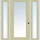 MMI FULL LITE 3'0" X 6'8" FIBERGLASS SMOOTH EXTERIOR PREHUNG DOOR WITH 2 FULL LITE CLEAR GLASS SIDELIGHTS 59