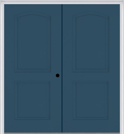 MMI TWIN/DOUBLE 2 PANEL ARCH 6'8" FIBERGLASS SMOOTH EXTERIOR PREHUNG DOOR 22