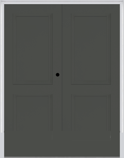 MMI TWIN/DOUBLE TRUE 2 PANEL 6'8" FIBERGLASS SMOOTH EXTERIOR PREHUNG DOOR 20