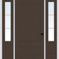 MMI 2 PANEL 3'0" X 6'8" FIBERGLASS SMOOTH EXTERIOR PREHUNG DOOR WITH 2 LOW-E GLASS 3/4 LITE SDL GRILLES SIDELIGHTS 110