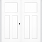MMI TWIN/DOUBLE CRAFTSMAN 3 PANEL SHAKER 6'8" FIBERGLASS SMOOTH EXTERIOR PREHUNG DOOR 30