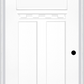MMI CRAFTSMAN 3 PANEL SHAKER WITH SHELF 6'8" FIBERGLASS SMOOTH EXTERIOR PREHUNG DOOR 30