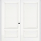 MMI TWIN/DOUBLE 2 PANEL 6'0" X 6'8" FIBERGLASS SMOOTH EXTERIOR PREHUNG DOOR 110