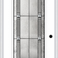 MMI FULL LITE 6'8" FIBERGLASS SMOOTH NOBLE PATINA DECORATIVE GLASS EXTERIOR PREHUNG DOOR 686