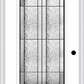 MMI FULL LITE 6'8" FIBERGLASS SMOOTH ROYAL PATINA DECORATIVE GLASS EXTERIOR PREHUNG DOOR 686