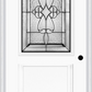 MMI 1/2 LITE 1 PANEL 6'8" FIBERGLASS SMOOTH JAMESTOWN PATINA DECORATIVE GLASS EXTERIOR PREHUNG DOOR 682