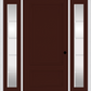 MMI 2 PANEL 3'0" X 6'8" FIBERGLASS SMOOTH EXTERIOR PREHUNG DOOR WITH 2 FULL LITE SDL GRILLES GLASS SIDELIGHTS 110