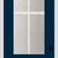 MMI 3/4 LITE 1 PANEL DIRECT GLAZED 3'0" X 8'0" FIBERGLASS SMOOTH PRO CLEAR GLASS FINGER JOINTED PRIMED EXTERIOR PREHUNG DOOR