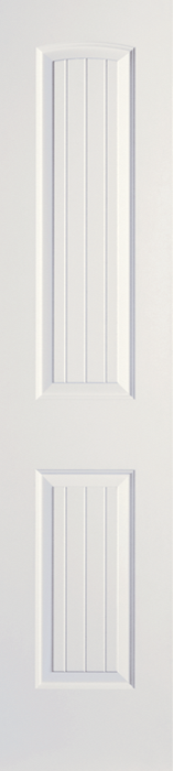JELDWEN MOLDED SANTA FE 6'8 X 1-3/8 OVOLO STICKING 2 PANEL ARCH TOP PLANKED SMOOTH SURFACE HOLLOW/SOLID INTERIOR DOOR