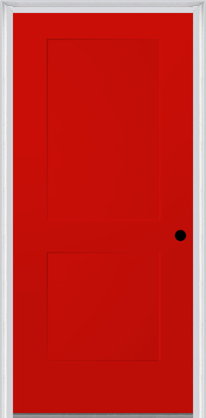 MMI 2 PANEL SHAKER 6'8" FIBERGLASS SMOOTH EXTERIOR PREHUNG DOOR 20 SHK