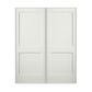 REEB TWIN/DOUBLE 6'8 X 1-3/8 OR 1-3/4 2 PANEL PRIMED FLAT OVOLO STICKING INTERIOR PREHUNG DOOR PR8082