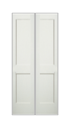 REEB TWIN/DOUBLE 6'8 X 1-3/8 OR 1-3/4 2 PANEL PRIMED FLAT OVOLO STICKING INTERIOR PREHUNG DOOR PR8082