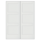 REEB TWIN/DOUBLE 6'8 X 1-3/8 OR 1-3/4 3 PANEL EQUAL PRIMED FLAT SHAKER STICKING INTERIOR PREHUNG DOOR PR8730