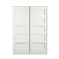 REEB TWIN/DOUBLE 7'0 X 1-3/8 5 PANEL EQUAL PRIMED FLAT SHAKER STICKING INTERIOR PREHUNG DOOR PR8755