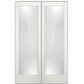 REEB TWIN/DOUBLE 1 LITE CLEAR/FROSTED 8'0" X 1-3/8 PRIMED PINE OVOLO TEMPERED GLASS INTERIOR FRENCH PREHUNG DOOR