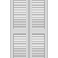 REEB TWIN/DOUBLE 6'8 X 1-3/8 FULL PLANTATION LOUVER PRIMED INTERIOR PREHUNG DOOR PR730W