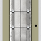 MMI FULL LITE 6'8" FIBERGLASS SMOOTH NOBLE PATINA DECORATIVE GLASS EXTERIOR PREHUNG DOOR 686