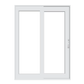 PELLA LIFESTYLE SERIES CONTEMPORARY 2 PANEL 59.25" X 95.5" ADVANCED LOW-E INSULATING TEMPERED ARGON FILL GLASS ASSEMBLED SLIDING/GLIDING PATIO DOOR GRILLES/SCREEN OPTIONS