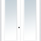 MMI TWIN/DOUBLE FULL LITE 6'0" X 8'0" FIBERGLASS SMOOTH CLEAR GLASS EXTERIOR PREHUNG DOOR 59