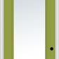 MMI 3/4 LITE 2 PANEL 3'0" X 8'0" FIBERGLASS SMOOTH CLEAR GLASS FINGER JOINTED PRIMED EXTERIOR PREHUNG DOOR 147