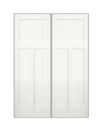 REEB TWIN/DOUBLE 7'0 X 1-3/8 1+2 PANEL PRIMED FLAT SHAKER STICKING INTERIOR PREHUNG DOOR PR8760