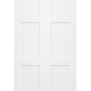 JELDWEN MOLDED TWIN/DOUBLE BIRKDALE 6'8 X 1-3/8 CRAFTSMAN STICKING 3 FLAT PANEL SMOOTH SURFACE HOLLOW/SOLID INTERIOR PREHUNG DOOR