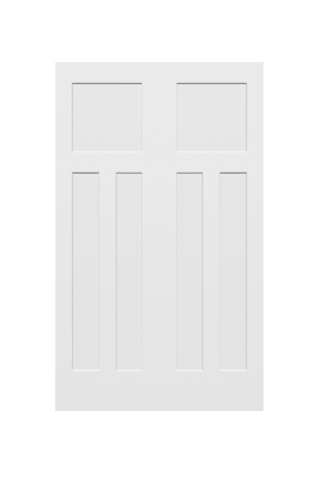 JELDWEN MOLDED TWIN/DOUBLE CRAFTSMAN 6'8 X 1-3/8 CRAFTSMAN STICKING 3 FLAT PANEL SMOOTH SURFACE HOLLOW/SOLID INTERIOR PREHUNG DOOR