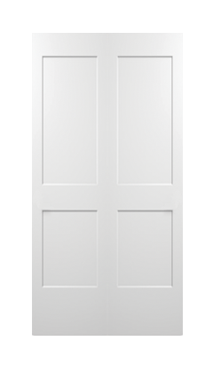 JELDWEN MOLDED TWIN/DOUBLE MONROE 6'8 X 1-3/8 CRAFTSMAN STICKING 2 FLAT PANEL SMOOTH SURFACE HOLLOW/SOLID INTERIOR PREHUNG DOOR
