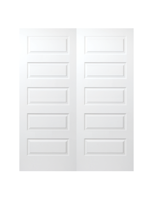 JELDWEN MOLDED TWIN/DOUBLE ROCKPORT 6'8 X 1-3/8 COVE AND BEAD STICKING 5 PANEL SMOOTH SURFACE HOLLOW/SOLID INTERIOR PREHUNG DOOR