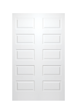 JELDWEN MOLDED TWIN/DOUBLE ROCKPORT 6'8 X 1-3/8 COVE AND BEAD STICKING 5 PANEL SMOOTH SURFACE HOLLOW/SOLID INTERIOR PREHUNG DOOR