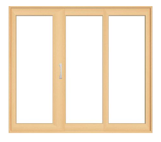 PELLA LIFESTYLE SERIES CONTEMPORARY 3 PANEL OXO 90" X 81.5" ADVANCED LOW-E INSULATING TEMPERED ARGON FILL GLASS ASSEMBLED SLIDING/GLIDING PATIO DOOR GRILLES/SCREEN OPTIONS