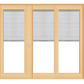 PELLA 90" X 79.5" LIFESTYLE SERIES CONTEMPORARY 3 PANEL OXO HINGED GLASS WITH MANUAL BLINDS/SHADES ADVANCED LOW-E INSULATING TEMPERED ARGON FILL GLASS ASSEMBLED SLIDING/GLIDING PATIO DOOR SCREEN OPTION