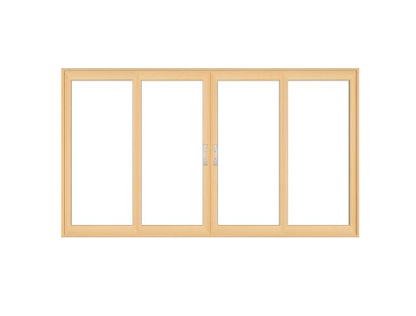 PELLA LIFESTYLE SERIES CONTEMPORARY 4 PANEL OXXO 140.125" X 79.5" ADVANCED LOW-E INSULATING TEMPERED ARGON FILL GLASS ASSEMBLED SLIDING/GLIDING PATIO DOOR GRILLES/SCREEN OPTIONS