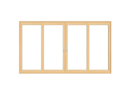 PELLA LIFESTYLE SERIES CONTEMPORARY 4 PANEL OXXO 140.125" X 95.5" ADVANCED LOW-E INSULATING TEMPERED ARGON FILL GLASS ASSEMBLED SLIDING/GLIDING PATIO DOOR GRILLES/SCREEN OPTIONS