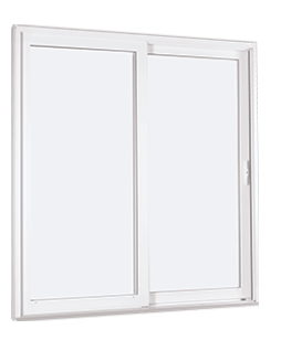 MI V3000 SERIES 5'0" X 6'8" VINYL SLIDING/GLIDING LOW-E CLEAR TEMPERED GLASS 2 PANEL WHITE SETUP PATIO DOOR WITH RISE/LOWER BLINDS/SHADES BETWEEN THE GLASS 1615 SCREEN OPTION