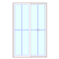 MARVIN ESSENTIAL 5'0" X 8'0" ULTREX FIBERGLASS INTERIOR AND EXTERIOR SLIDING/GLIDING CLEAR TEMPERED LOW-E2 WITH ARGON GLASS 2 PANEL PATIO DOOR GRILLES/SCREEN OPTIONS