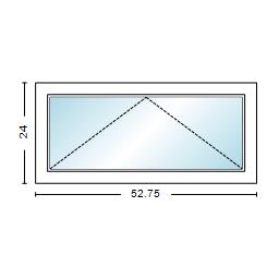 MI WINDOWS V3000 SERIES 9660 VENTING AWNING 4'5" WIDE NEW CONSTRUCTION VINYL WHITE LOW-E ARGON GAS FILLED DUAL PANE GLASS FULL SCREEN INCLUDED FROSTED/TEMPERED OPTIONS