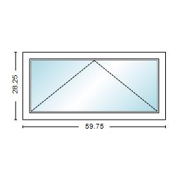 MI WINDOWS V3000 SERIES 9660 VENTING AWNING 5'0" WIDE NEW CONSTRUCTION VINYL WHITE LOW-E ARGON GAS FILLED DUAL PANE GLASS FULL SCREEN INCLUDED FROSTED/TEMPERED OPTIONS