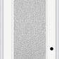 MMI 3/4 LITE 2 PANEL 3'0" X 8'0" FIBERGLASS SMOOTH TEXTURED/PRIVACY GLASS FINGER JOINTED PRIMED EXTERIOR PREHUNG DOOR 759